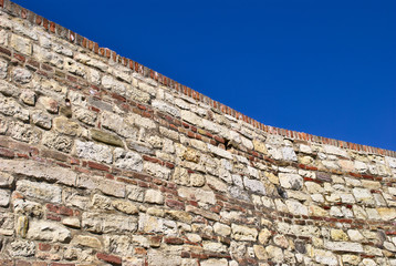 Fototapeta na wymiar Medieval Wall - Kalemegdan, Belgrade