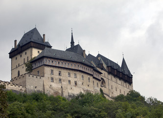 Fototapeta na wymiar Karlstejn medieval Castle. Bohemia, Czech Republic
