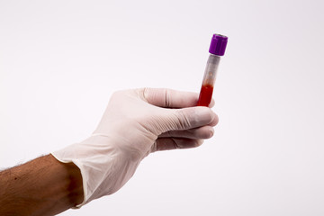 blood tube and injector white background