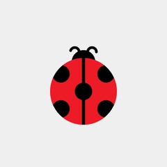 Ladybug flat vector icon