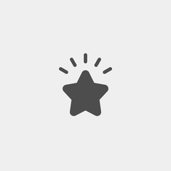Star flat vector icon. Glow flat vector icon