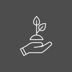 Sprout flat vector icon