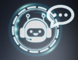Chatbot illustration 3D rendering