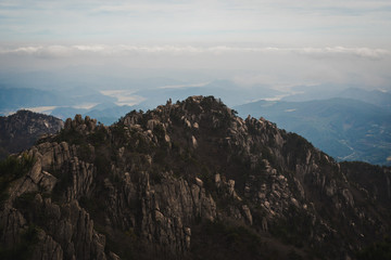 Hiking from moisture to cloud in Gayasan National Park, South Korea