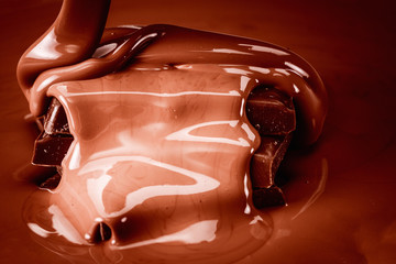 Melted chocolate background
