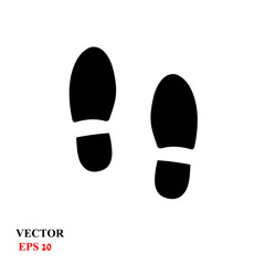 traces of shoes. Vector illustration