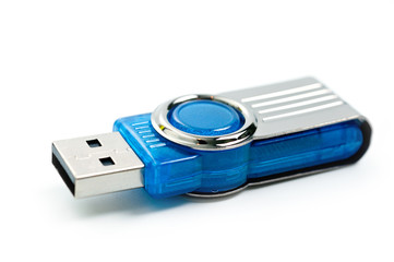 usb flash drive bright, new, high-speed on a white background