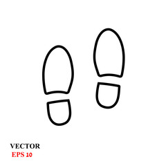 traces of shoes. Vector illustration