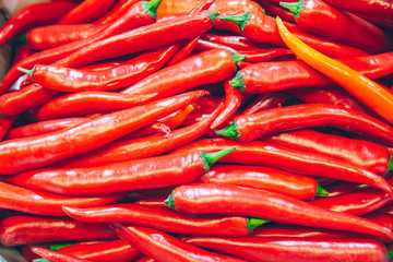 texture of red hot pepper close up