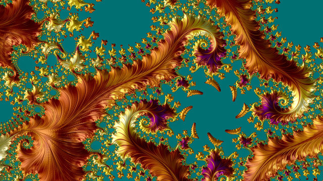 An abstract computer generated fractal design. A fractal is a never-ending pattern. Fractals are infinitely complex patterns that are self-similar across different scales.