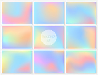 Blur backgrounds set smooth elegant colors pink yellow
