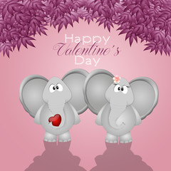 Elephant in love for Valentine's Day