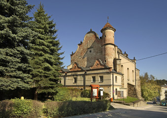 Synagogue in Lesko. Poland