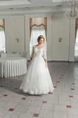 Beautiful bride in wedding dress 