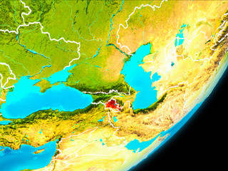 Orbit view of Armenia