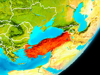 Orbit view of Turkey