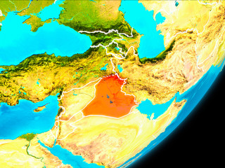 Orbit view of Iraq