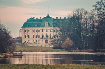 Fototapeta na wymiar Castle in Pszczyna town in Poland. Beautiful antique neo baroque castle.