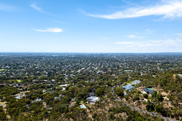 Fototapeta na wymiar aerial view of Adelaide City