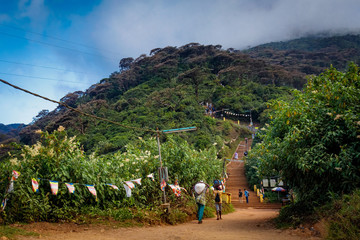 People on the way to Adams Peak, Sri Lanka