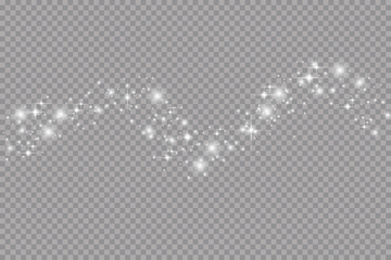 Glow light effect. Vector illustration. Christmas flash.Star dust. Decoration for advertising.
