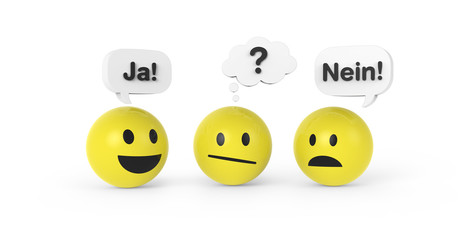 Smileys versuchen zu überzeugen