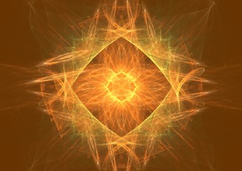 Obraz premium Abstract spectacular fractal composition on a beautiful background. Generated by computer.