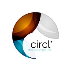 Clean professional colorful circle business icon