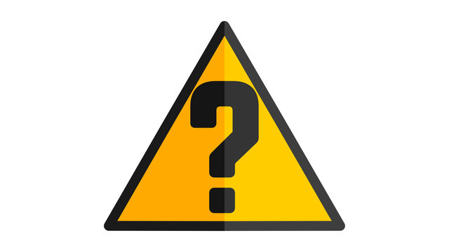 question mark warning sign icon yellow
