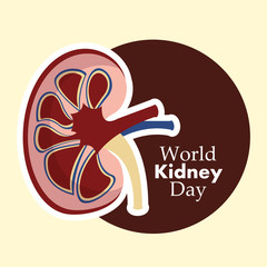 world kidney day poster care prevention vector illustration
