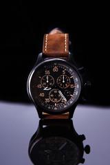 watch expedition arrow with brown leather strap