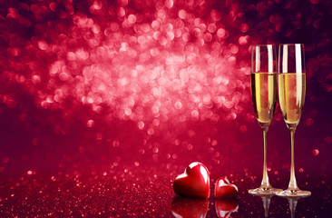 Champagner zum Valentinstag