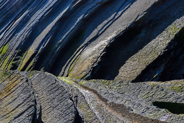 Textura de acantilados en la Ruta del Flisch