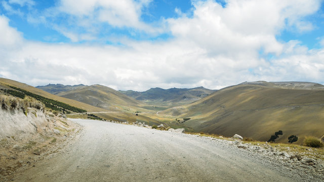 Andean landscape in Salinas de Guaranda, Bolivar province, Ecuador