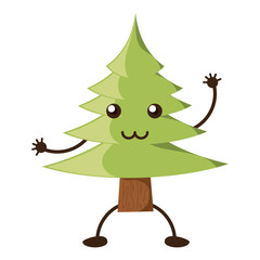 kawaii pine tree icon