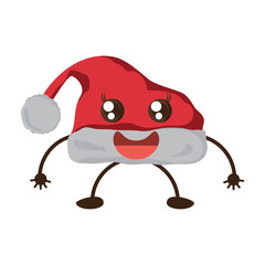 kawaii christmas hat icon