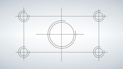 Obraz premium Abstract technology background, engineering drawing. Vector illustration.