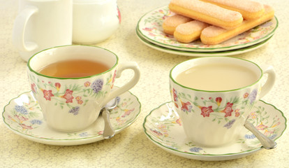 Ladyfingers and tea