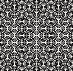 Vector Floral Art Nouveau Seamless Pattern. Geometric decorative leaves texture. Retro stylish background. 