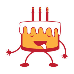 kawaii birthday cake icon