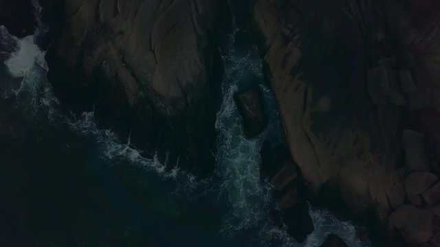 Drone revealing the paradisiac sunset in Brazil