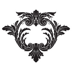 Vector baroque of vintage elements for design. 