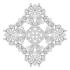 Vector baroque of vintage elements for design. 