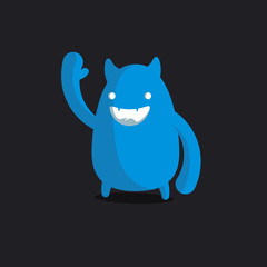 Logo funny monster, monster head