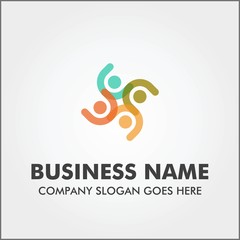 people unity logo icon template