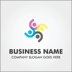 people unity logo icon template