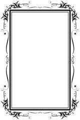 Decorative frame and border for design of birthday and greeting card wedding, with copy space for add text message. Vector illustration