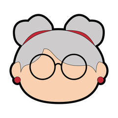 grandmother icon over white background colorful design vector illustration