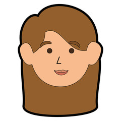 Fototapeta premium avatar woman icon over white background colorful design vector illustration