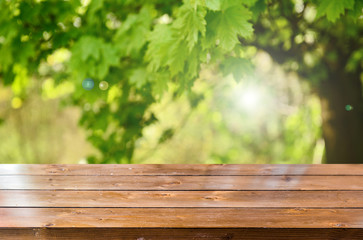 Fototapeta premium Spring background table